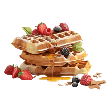 وافل میوه بستنی
